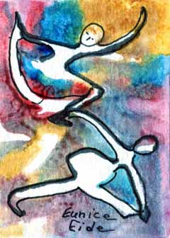 "The Dancers " by Eunice Eide, Madison WI - Watercolor
